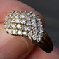 14K True Plum Gold Diamond Cluster Ring – 0.60 TCW, VS2-I1 Clarity, Size 4