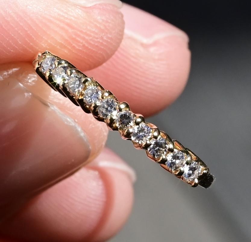 14K Yellow Gold Diamond Band – 0.25ct Total Weight, Size 6.5