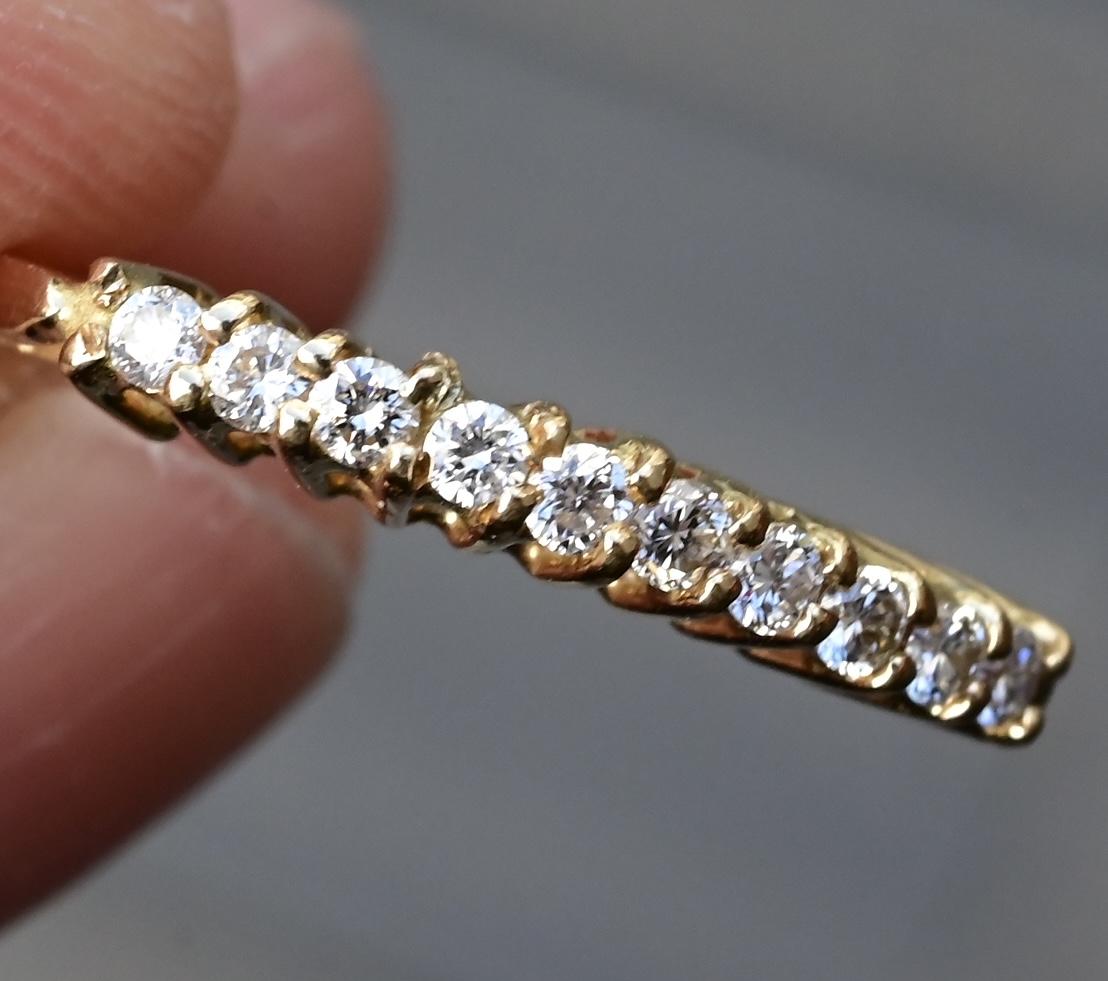 14K Yellow Gold Diamond Band – 0.25ct Total Weight, Size 6.5