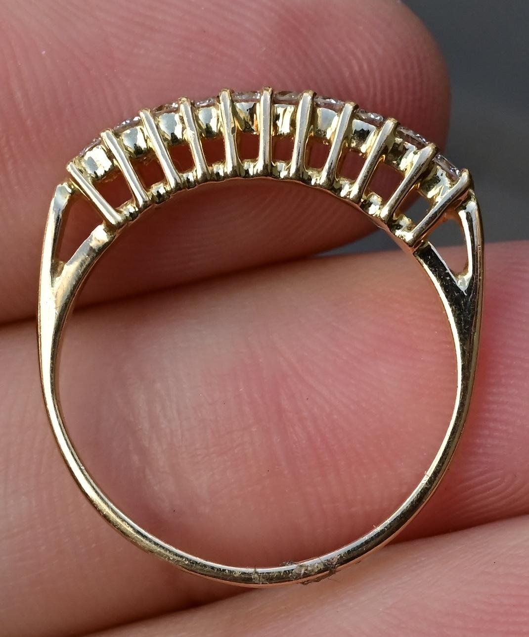 14K Yellow Gold Diamond Band – 0.25ct Total Weight, Size 6.5