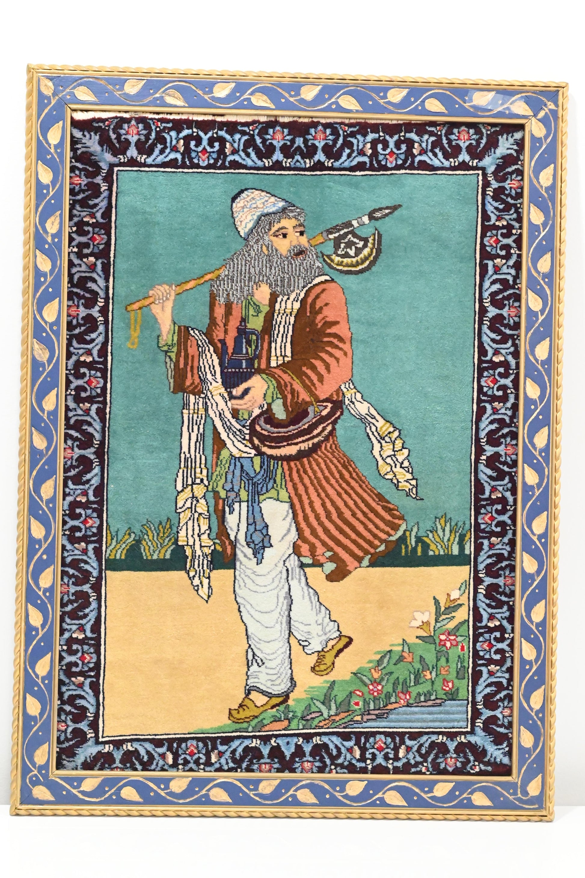 Gorgeous Mid-Late 20th Century Tabriz Pictorial Framed Carpet