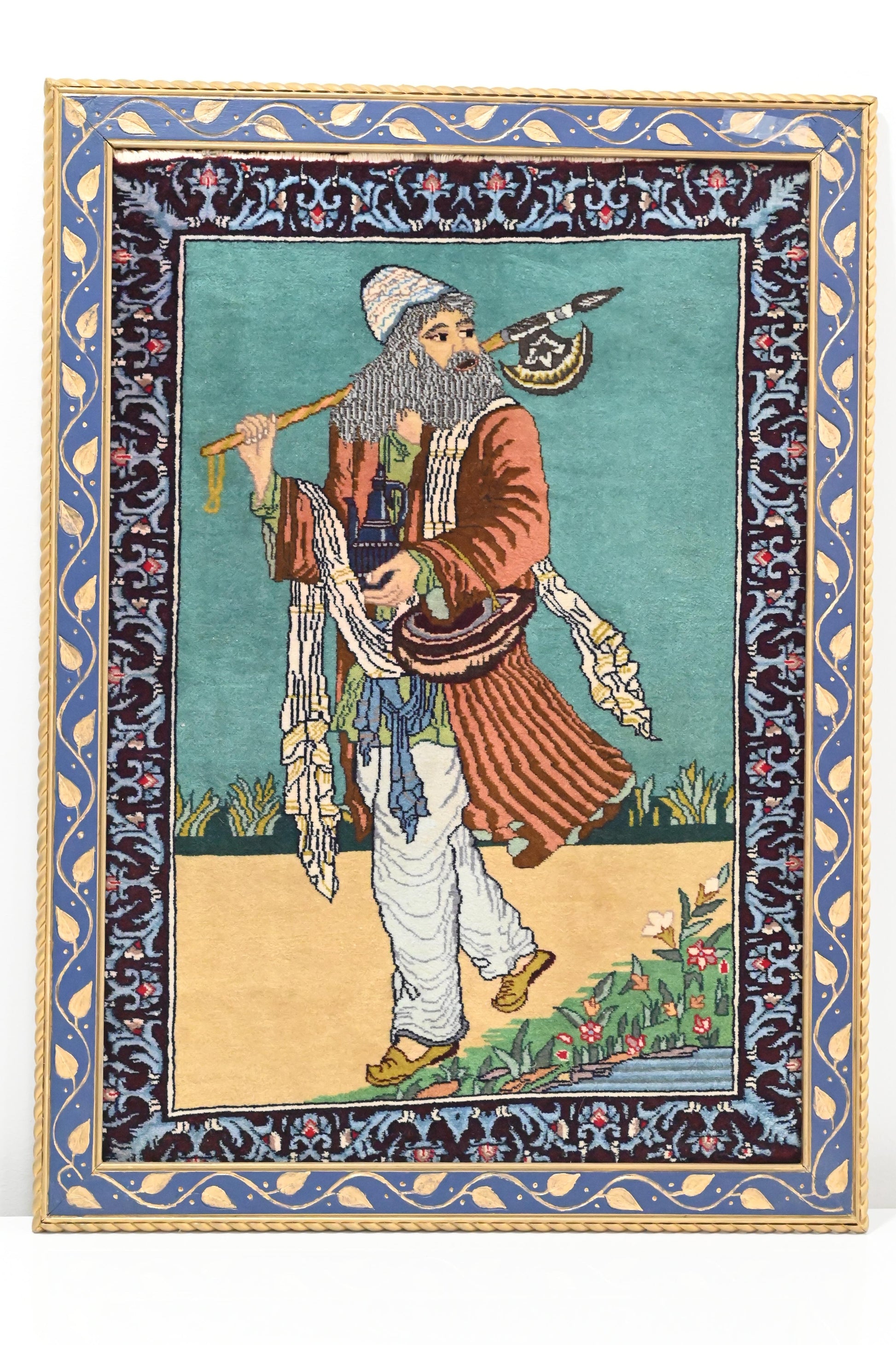 Gorgeous Mid-Late 20th Century Tabriz Pictorial Framed Carpet