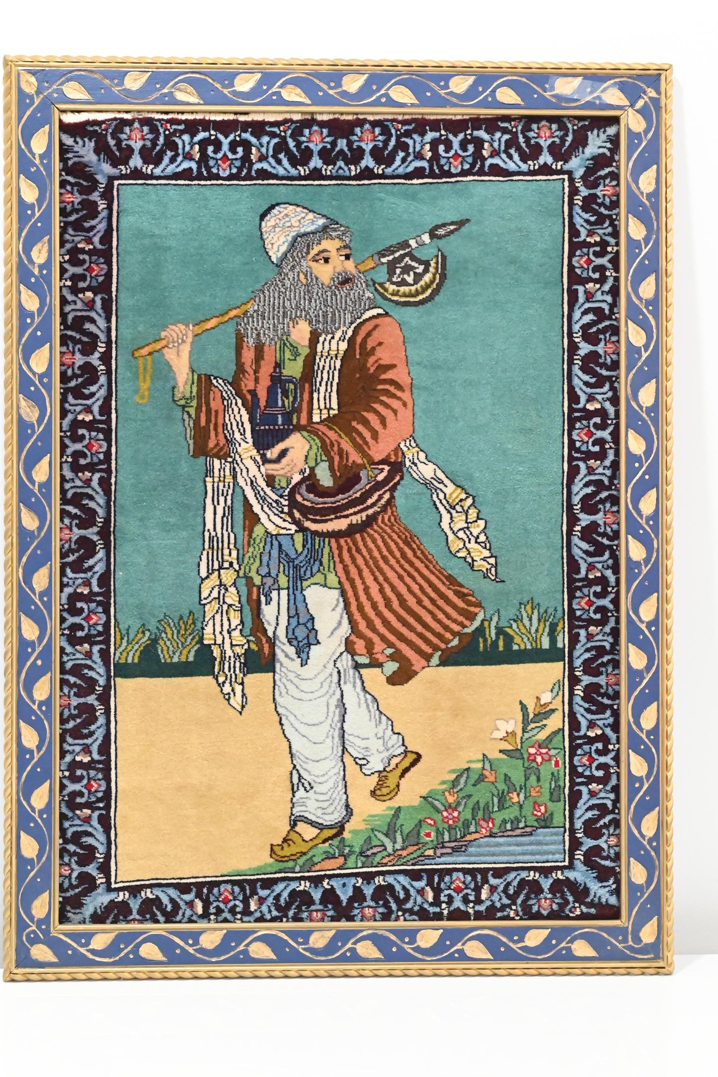 Gorgeous Mid-Late 20th Century Tabriz Pictorial Framed Carpet