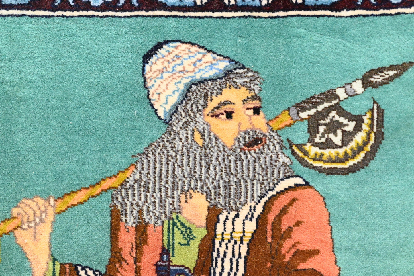 Gorgeous Mid-Late 20th Century Tabriz Pictorial Framed Carpet