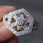 Fabulous 14K White Gold Diamond Ring Size 8 5.61 Grams