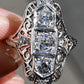 Fabulous Antique Platinum Art Deco Diamond Ring