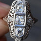 Platinum Art Deco Old Euro Diamond Ring – 0.90 TCW, IGI Certified, Size 6.25