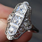 Fabulous Antique Platinum Art Deco Diamond Ring