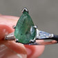 Platinum Pear-Shaped Emerald & Tapered Baguette Diamond Ring – 1.15 Carat