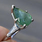 Platinum Pear-Shaped Emerald & Tapered Baguette Diamond Ring – 1.15 Carat