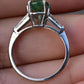 Platinum Pear-Shaped Emerald & Tapered Baguette Diamond Ring – 1.15 Carat