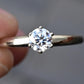 Classic 14K White Gold Diamond Solitaire Ring – 0.38 Carat Ring Size 7.5