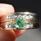 14K Two-Tone Gold Emerald & Diamond Ring, IGI Certified, 5.01g