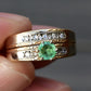 14K Two-Tone Gold Emerald & Diamond Ring, IGI Certified, 5.01g