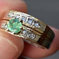 14K Two-Tone Gold Emerald & Diamond Ring, IGI Certified, 5.01g