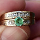 14K Two-Tone Gold Emerald & Diamond Ring, IGI Certified, 5.01g