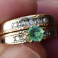 14K Two-Tone Gold Emerald & Diamond Ring, IGI Certified, 5.01g