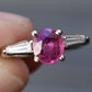 14K White Gold Ruby/Pink Sapphire & Diamond Ring – Size 5.75