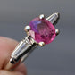 14K White Gold Ruby/Pink Sapphire & Diamond Ring – Size 5.75