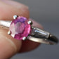 14K White Gold Ruby/Pink Sapphire & Diamond Ring – Size 5.75