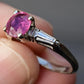 14K White Gold Ruby/Pink Sapphire & Diamond Ring – Size 5.75