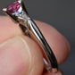 14K White Gold Ruby/Pink Sapphire & Diamond Ring – Size 5.75