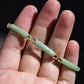 14K Gold & Green Jade Barrel Link Bracelet – 7.25”