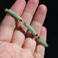 14K Gold & Green Jade Barrel Link Bracelet – 7.25”