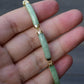 14K Gold & Green Jade Barrel Link Bracelet – 7.25”