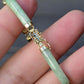 14K Gold & Green Jade Barrel Link Bracelet – 7.25”