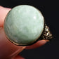 Elegant 14K Gold Green Jade Cabochon Ring – Size 6