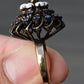 Vintage 14K Yellow Gold Sapphire & Opal Cluster Ring – Size 6.25