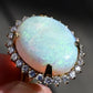 Massive 14K Yellow Gold Natural Opal & Diamond Ring 12.73 Grams