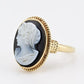 Vintage Sardonyx Cameo Ring 14K Yellow Gold 4.87 Grams Ring Size 6.25
