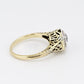 Art Deco 14K Gold Platinum Diamond Engagement Ring .80ct VS-SI1 Size 5.5