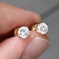 14K Yellow Gold Diamond Stud Earrings – 0.94 Total Carat Weight