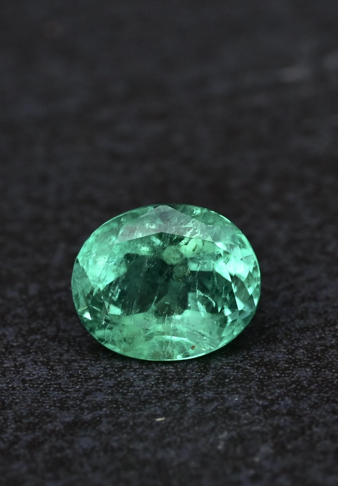 GIA Certified 1.84 Carat Oval Emerald – Transparent Green, Clarity Enhanced (F2)