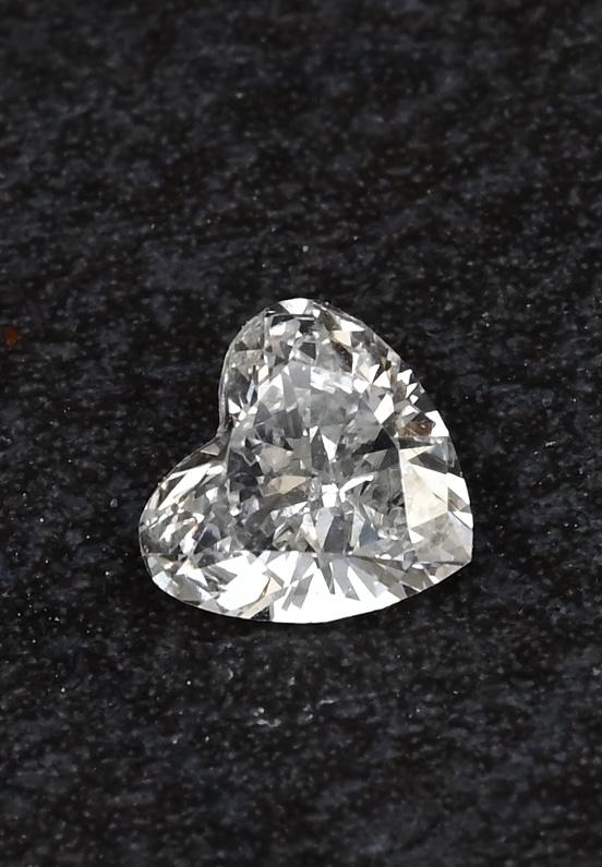 GIA Certified 0.54 Carat Heart Brilliant Diamond – G Color, SI1 Clarity