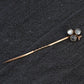Gorgeous 10K Antique Stick Pin With 3  Moonstones