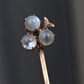 Gorgeous 10K Antique Stick Pin With 3  Moonstones