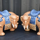 Pair of Chinese Late Qing / Republic Period Porcelain Elephants
