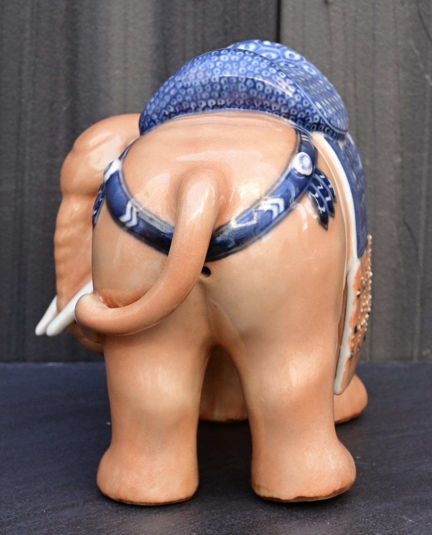 Pair of Chinese Late Qing / Republic Period Porcelain Elephants