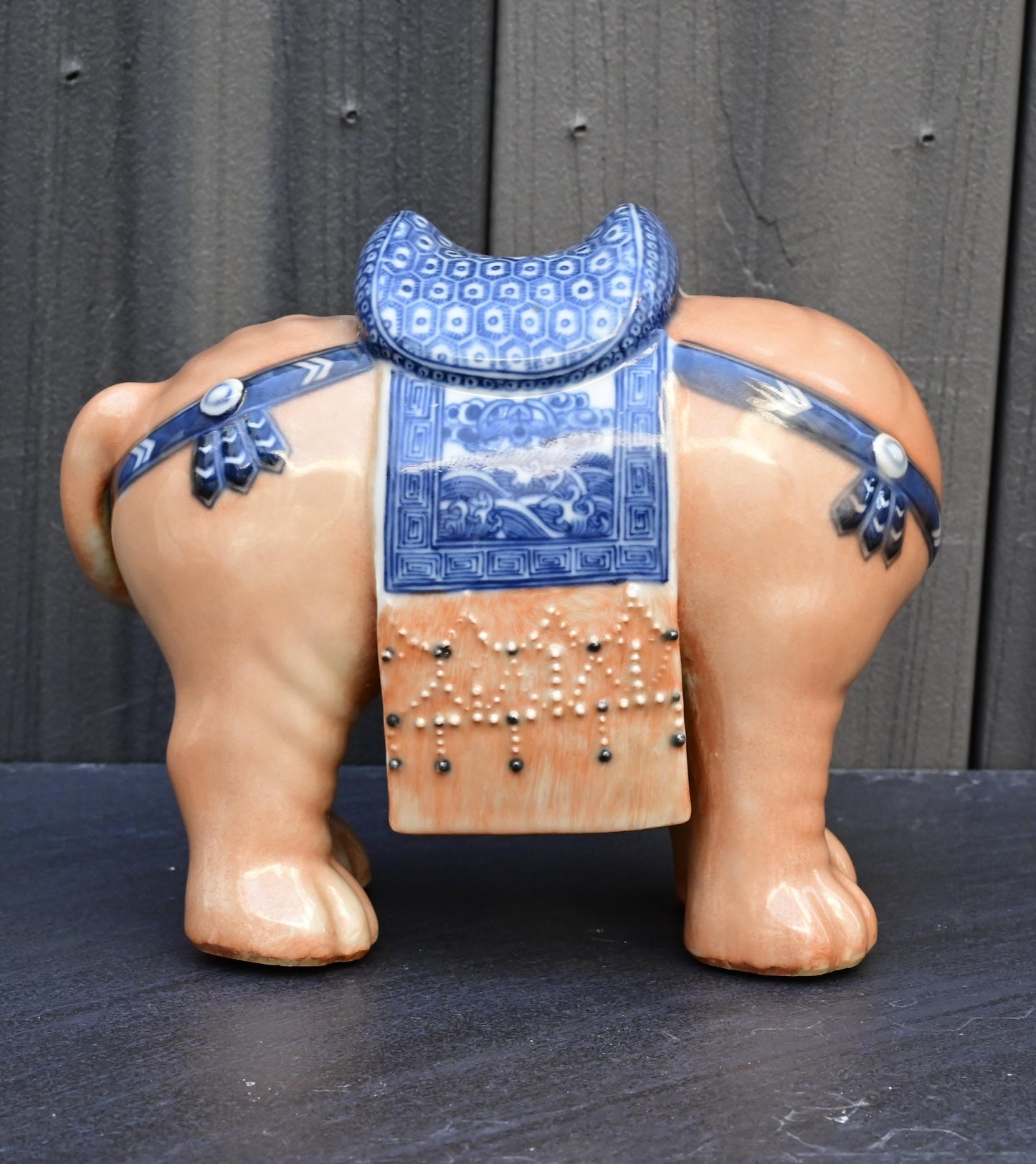 Pair of Chinese Late Qing / Republic Period Porcelain Elephants