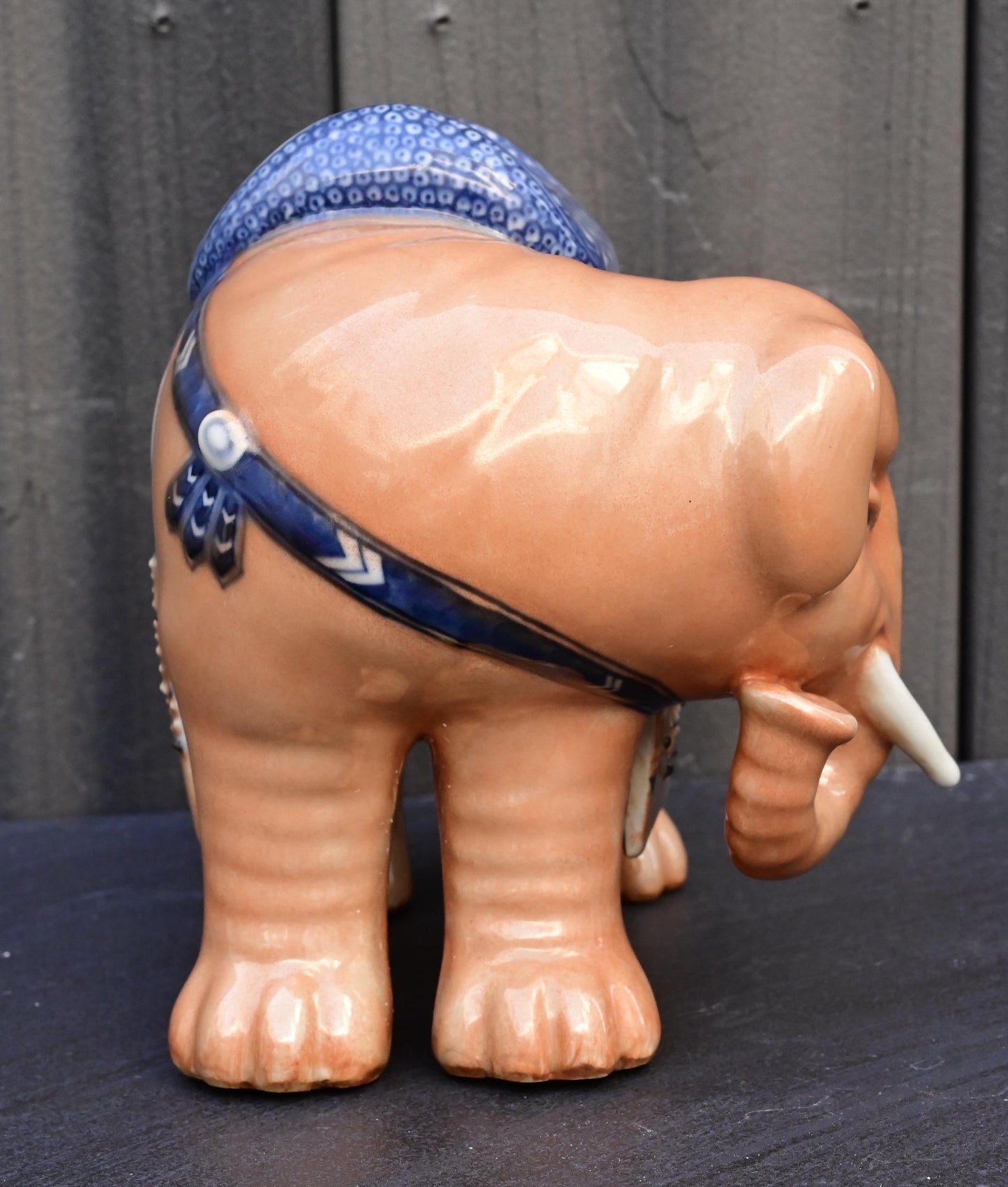 Pair of Chinese Late Qing / Republic Period Porcelain Elephants