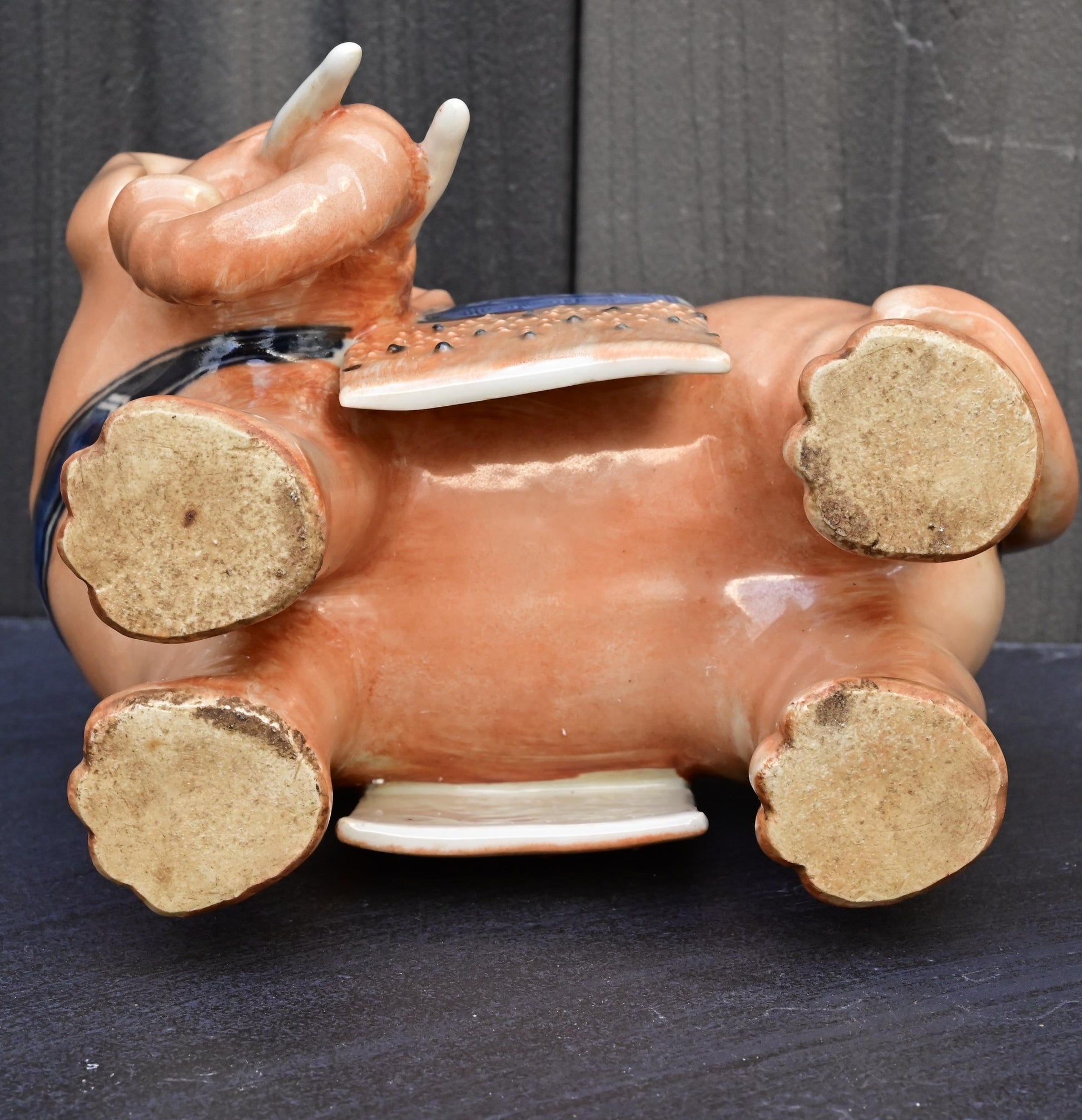 Pair of Chinese Late Qing / Republic Period Porcelain Elephants