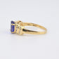 14K Yellow Gold Tanzanite Ring • 1.22ct Oval Tanzanite Diamond Accents Size 7