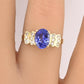 14K Yellow Gold Tanzanite Ring • 1.22ct Oval Tanzanite Diamond Accents Size 7
