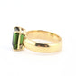 14K Yellow Gold Green Tourmaline Ring • 3.30ct Emerald Cut • Size 7.5 • 6.98g