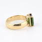 14K Yellow Gold Green Tourmaline Ring • 3.30ct Emerald Cut • Size 7.5 • 6.98g