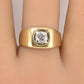 14K Yellow Gold Men’s Diamond Ring • .95ct Round Brilliant  • Size 9.25